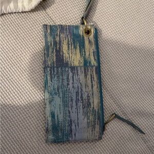 HOBO Blue and Gold Wristlet